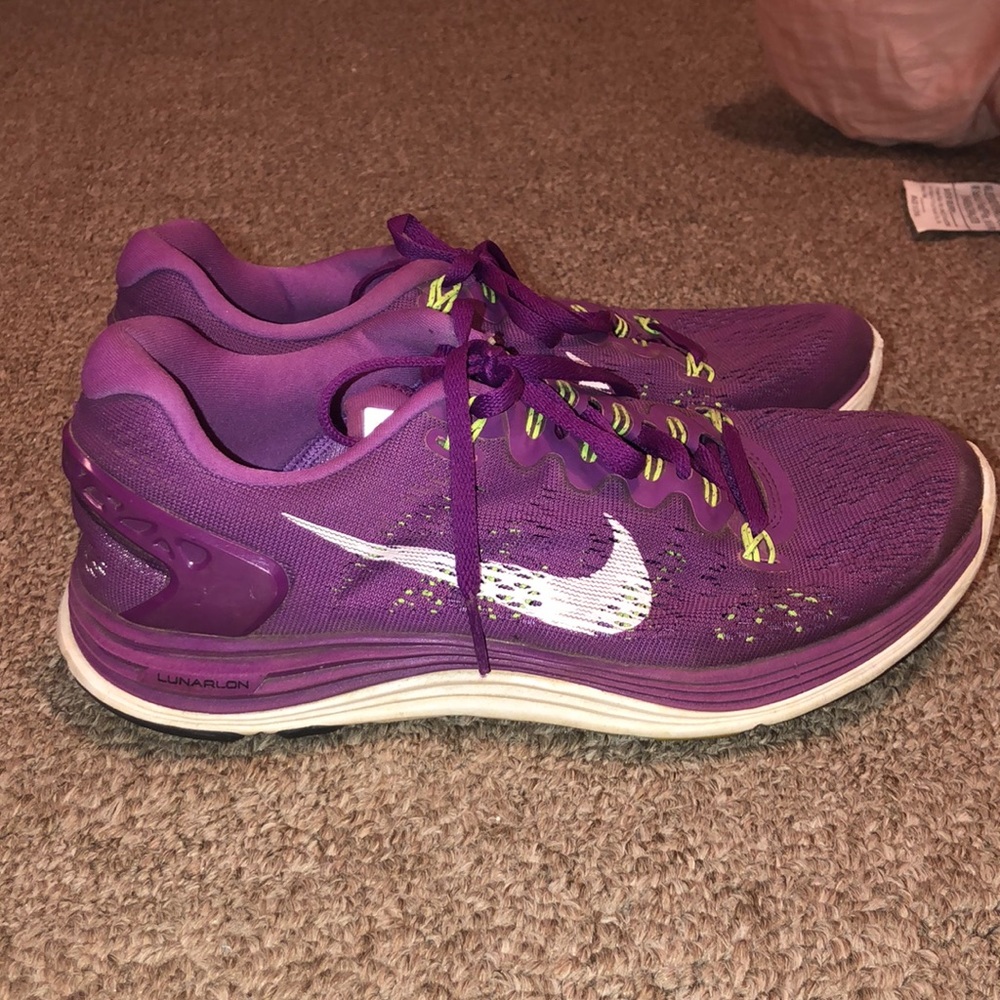 Purple Nike sneakers